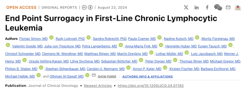 Jonathan Friedberg: End Point Surrogacy in First-Line CLL